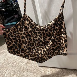cheetah print crop top